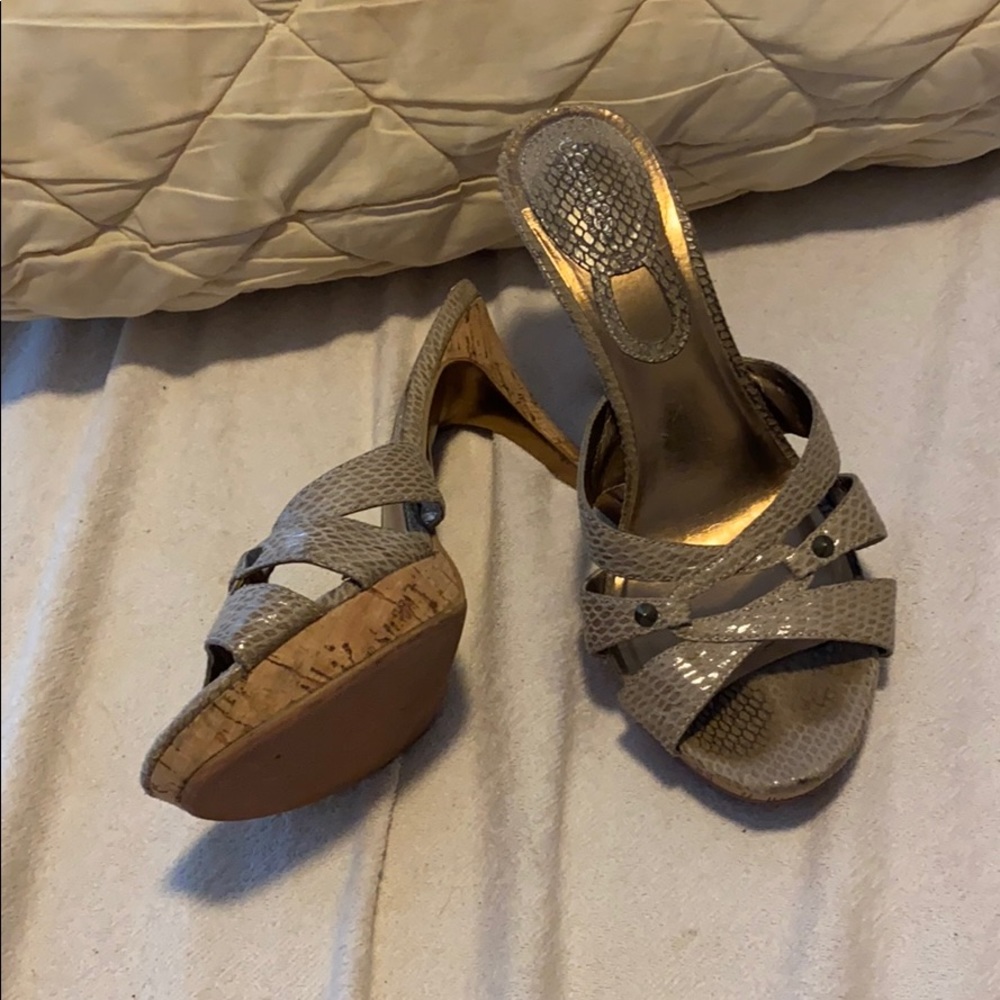 Gold shoes